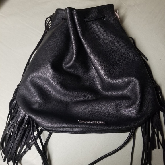 Victoria's Secret Handbags - Victorias Secret, Black Fringe Backpack, NWT